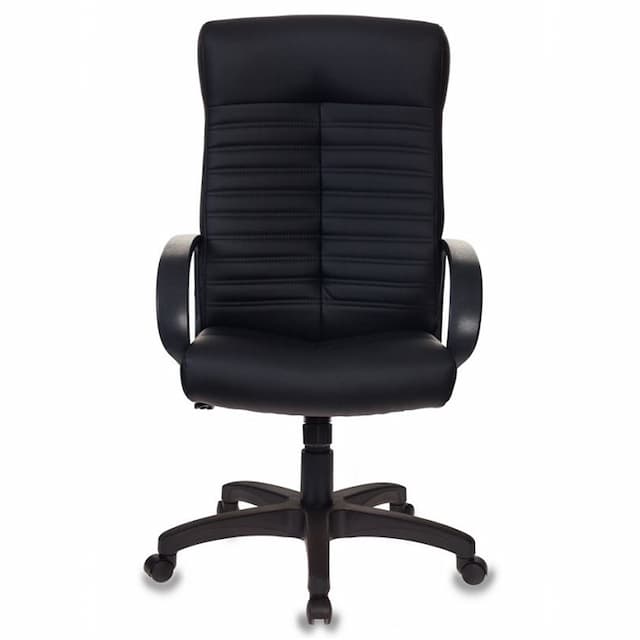 Кресло руководителя Бюрократ KB-10LITE черный эко.кожа крестов. пластик