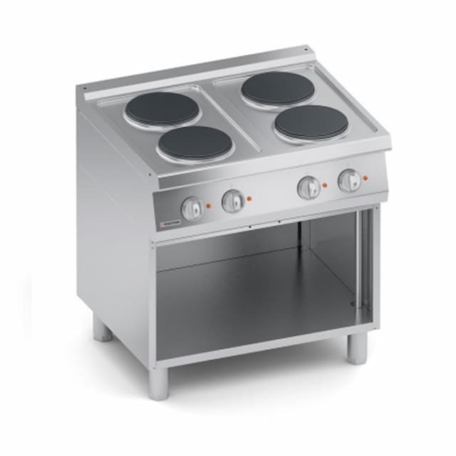 Плита VEROTERM VT7CUE10VV 4 конфорочная 700 серии с открытым шкафом