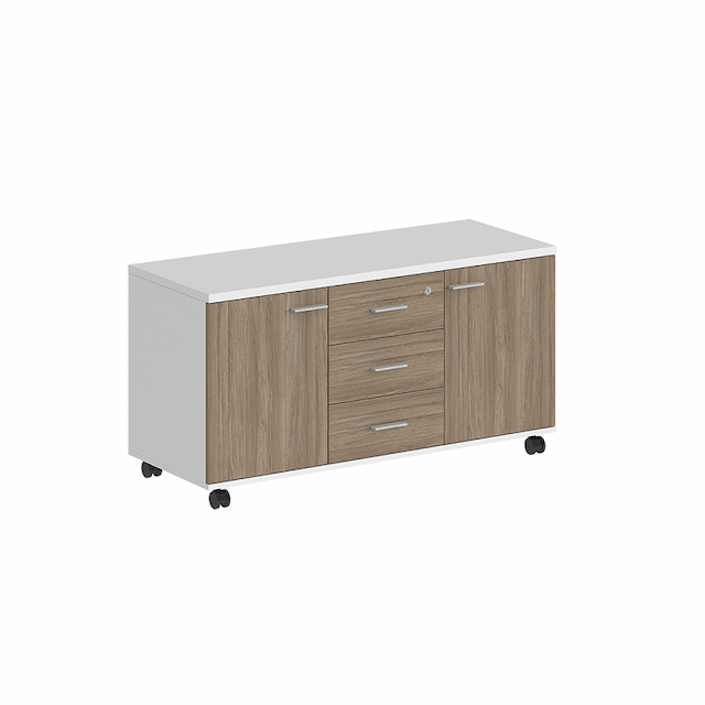 Тумба сервисная с 3 ящ., замком, 2 фасадами Norden Сигма SG.621.WH.OD