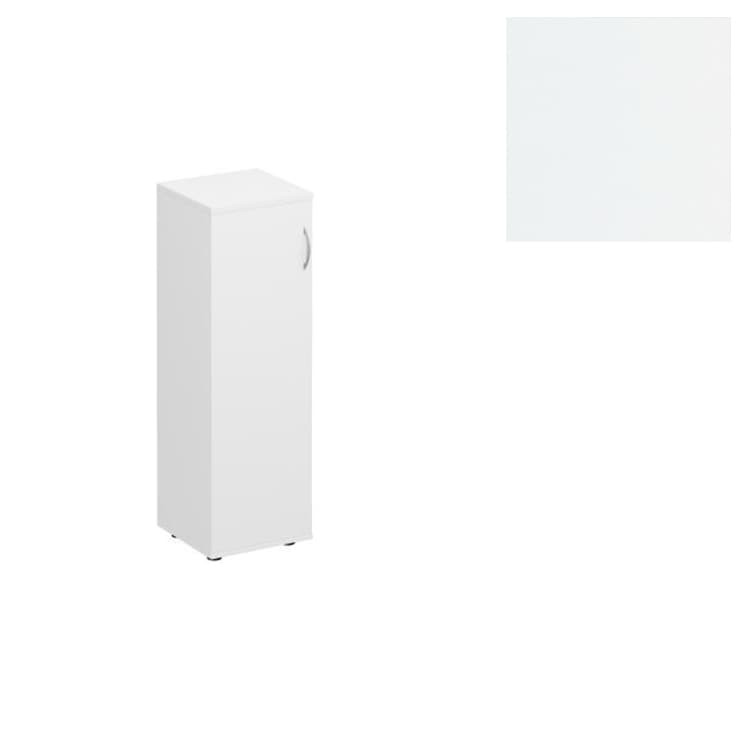 Шкаф для документов средний узкий закрытый Юнитекс Комфорт К.359 БП (40x38x123) белый премиум