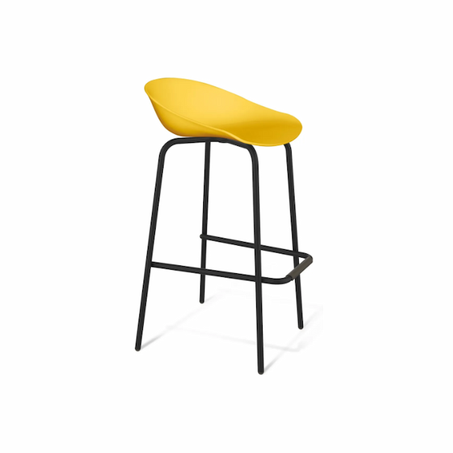 Стул барный Клен SHT-ST19/S29Р шеф260 (черный муар, желтый)