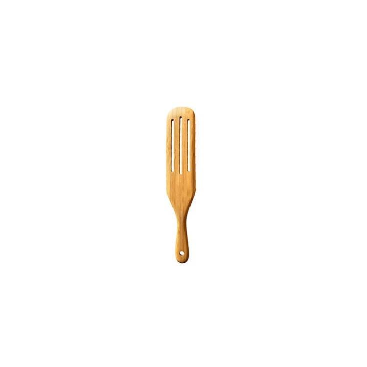 Лопатка 340 мм с отверстиями бамбуковая Kitchen Muse KM-BBG-34