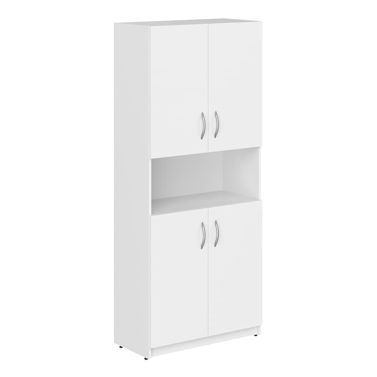 Шкаф с 2-мя комплектами глухих малых дверей Skyland SR-5W.4 белый 770х375х1815 SIMPLE