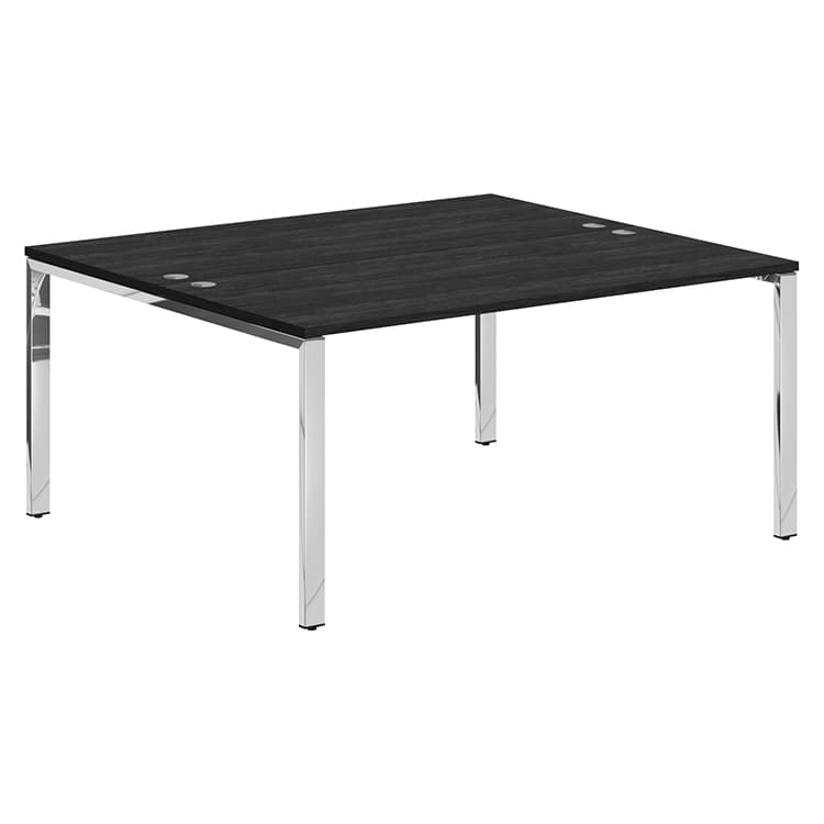 Стол 2-х местный Skyland XGWST 1614.1 Дуб Юкон/Нержавейка полированная 1600х1400х750 XTEN GLOSS