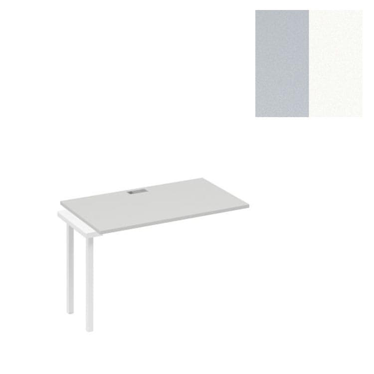 Секция стола станции Юнитекс А4 с металлокаркасом DUE А4 Б2 013-1 СЕ (120x70x75) серый/металлокаркас белый