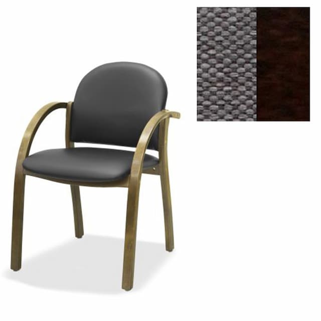 Стул Юнитекс Джуно ткань Bahama серая BA50/дерево-венге