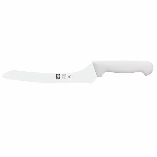 Нож для хлеба Icel PRACTICA (230/360 мм. изогнутый, с волн. кромкой, белый)