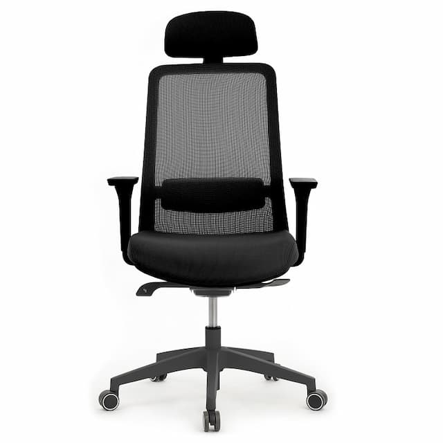 Кресло RV DESIGN Work (W-218C) черный пластик / черная сетка