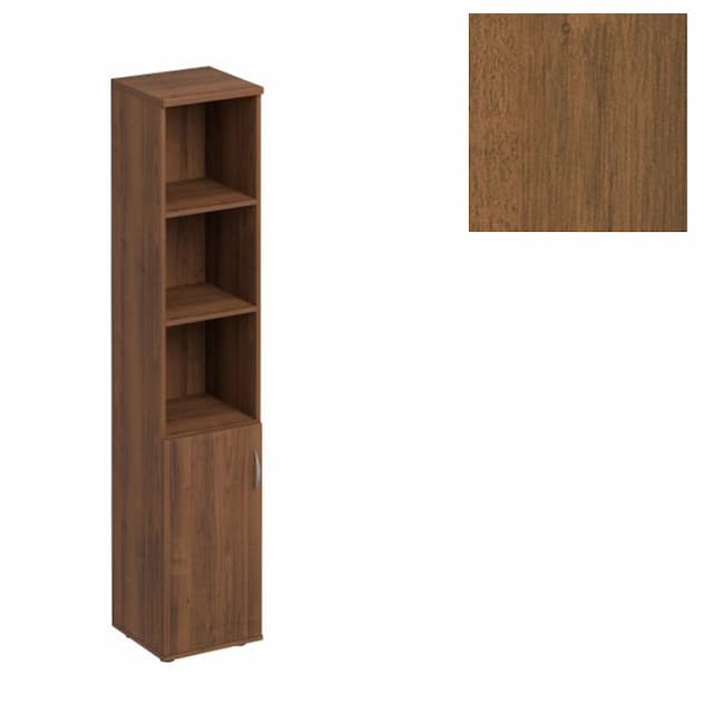 Шкаф для документов узкий полузакрытый Юнитекс Комфорт К.380 ОФ (40x38x200) французский орех