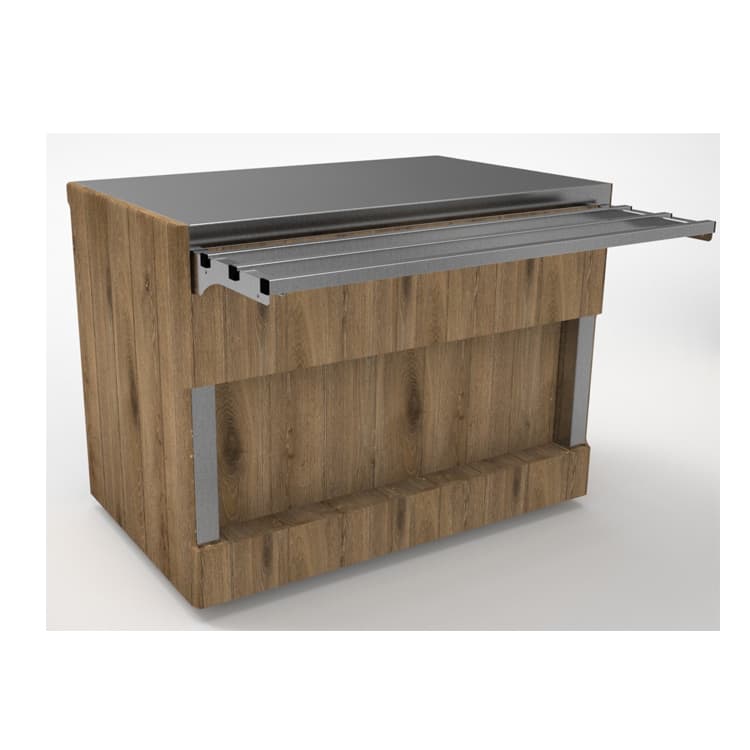 Прилавок кассовый левый линии раздачи Case Челябторгтехника RТ1АLS Case