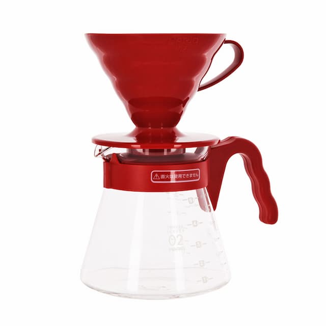 Чайник + воронка пластиковая HARIO VCSD-02R Красный
